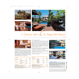 The Oberoi, Bali /The St. Regis Bali Resort