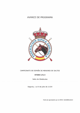 AVANCE DE PROGRAMA - fed. hipica de castilla y leon