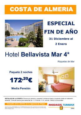 Hotel Bellavista Mar 4* 172,20€