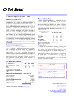 Informe Resultados Anuales 1999