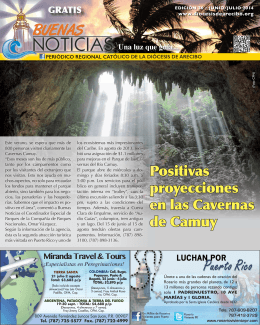 Positivas proyecciones en las Cavernas de Camuy de Camuy