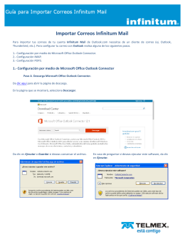 Importar Correos Infinitum Mail