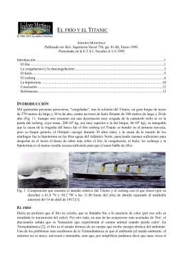 Martínez, I., 1999, El frío y el Titanic, Rev. Ingeniería Naval 756, pp