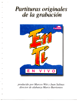 Partituras originales de la grabación
