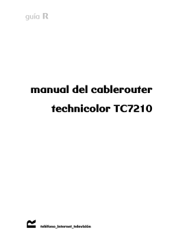 manual del cablerouter technicolor TC7210 - descargas - mundo-R