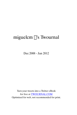 miguelcm `s Twournal