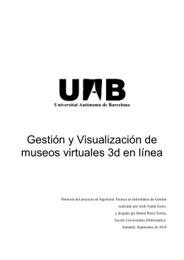 Gestión y Visualización de museos virtuales 3d en línea