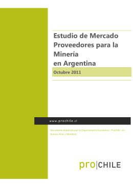 2011 Estudio de Mercado Equipos e Insumos para la Minería
