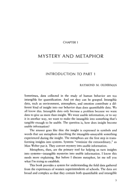 MYSTERY AND METAPHOR