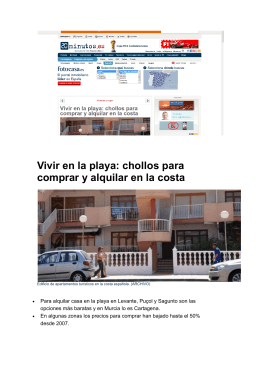 Vivir en la playa: chollos para comprar y alquilar