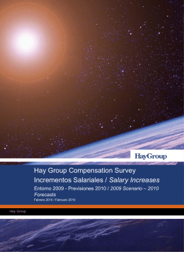 Hay Group Compensation Survey Incrementos Salariales / Salary