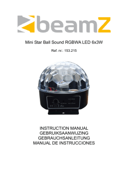 Mini Star Ball Sound RGBWA LED 6x3W INSTRUCTION