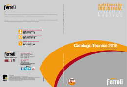 Catálogo Técnico 2015 calefacción INDUSTRIAL