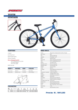 FEATURES BIKE SPECS