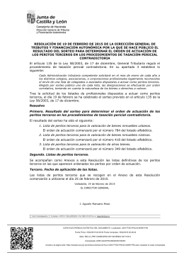 resolución de 19 de febrero de 2015 de la dirección general de