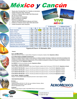 2014 - ROTATIVO- Mexico-Cancun Aeromexico _Tpl