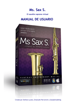 Ms. Sax S. - Manual de usuario