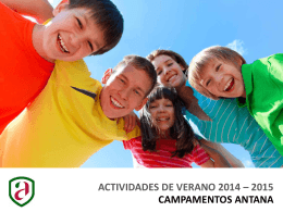ACTIVIDADES DE VERANO 2014 – 2015