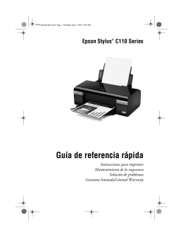 Stylus C110 - Guía de referencia rápida