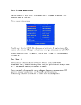 clase # 18 – Formateo de computador e instalacion de Windows Xp