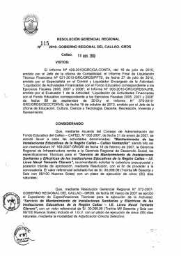 1 1 5 - Gobierno Regional del Callao