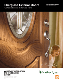 Feather River Entry Fiberglass Door Catalog