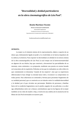 “Desrealidad y deidad particulares en la obra cinematográfica de