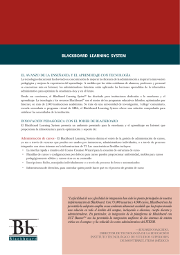 BLACKBOARD LEARNING SYSTEM