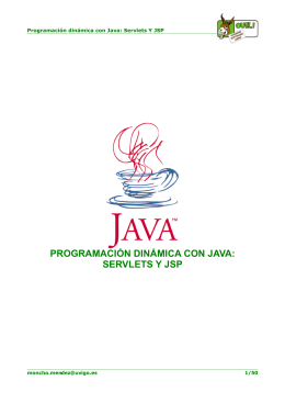 programación dinámica con java: servlets y jsp