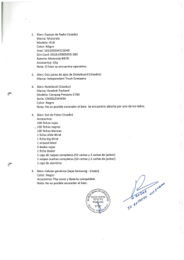 Relación de bienes perdidos