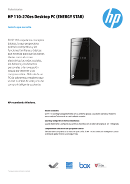 HP 110-270es Desktop PC (ENERGY STAR)