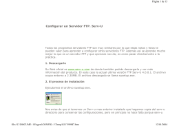 Configurar un Servidor FTP. Serv-U