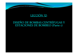 DISEÑO DE BOMBAS CENTRÍFUGAS Y ESTACIONES DE BOMBEO