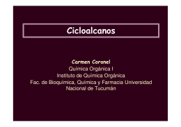 Cicloalcanos - Facultad de Bioquímica,Química y Farmacia UNT