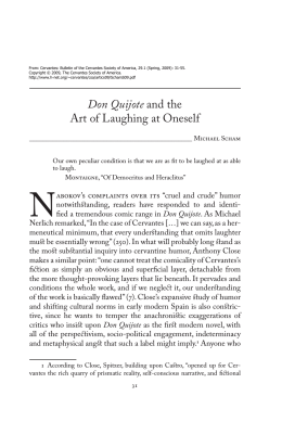 Don Quijote and the Art of Laughing at Oneself - H-Net