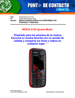 NOKIA 5130 Xpress Music “Diseñado para los amantes de la