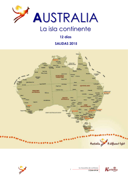 AUSTRALIA LA ISLA CONTINENTE PRG + PVP 2015