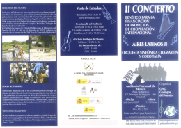 II Concierto benéfico para la financiación de proyectos de