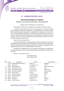 Anuncio 201205649 - Boletín Oficial de la Provincia de Burgos