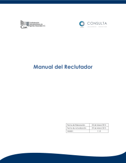 Manual del Reclutador - Confederación Latinoamericana de