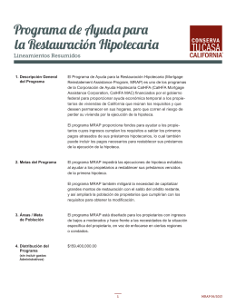 Programa de Ayuda para la Restauración Hipotecaria