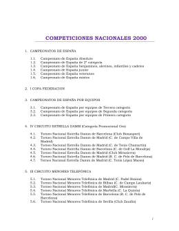 competiciones nacionales 2000 - Federación Española de Padel