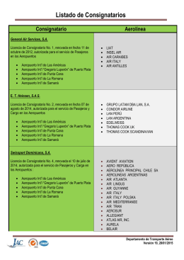 Listado de Consignatarios