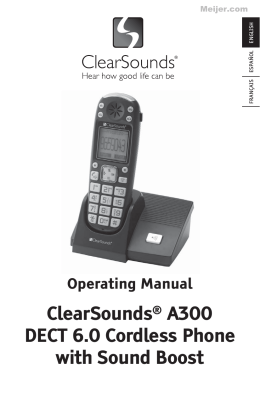 ClearSounds® A300 DECT 6.0 Cordless Phone with Sound