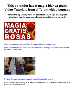 #Z aprender hacer magia blanca gratis PDF video books