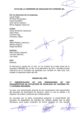 acta de la comisión de igualdad de caprabo sa. - CHTJ-UGT