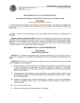 Reglamento de la Ley de Aviación Civil
