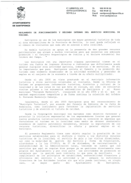 Reglamento de funcionamiento y régimen interno del