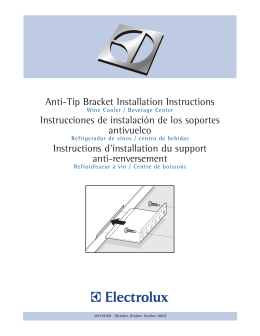 Anti-Tip Bracket Installation Instructions for Under-Counter