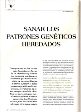 SANAR LOS PATRONES GENÉTICOS HEREDADOS